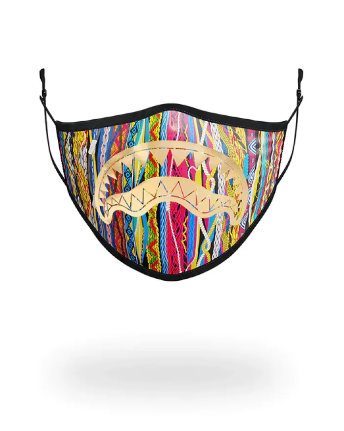 1994 GOLD METALLIC SHARK POLYESTER FACE MASK>SPRAYGROUND Discount