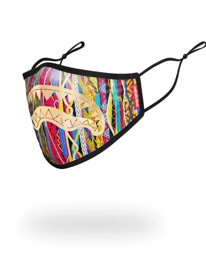 1994 GOLD METALLIC SHARK POLYESTER FACE MASK>SPRAYGROUND Discount