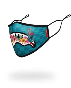 ADULT BLOSSOM SHARK FORM FITTING FACE MASK>SPRAYGROUND Clearance