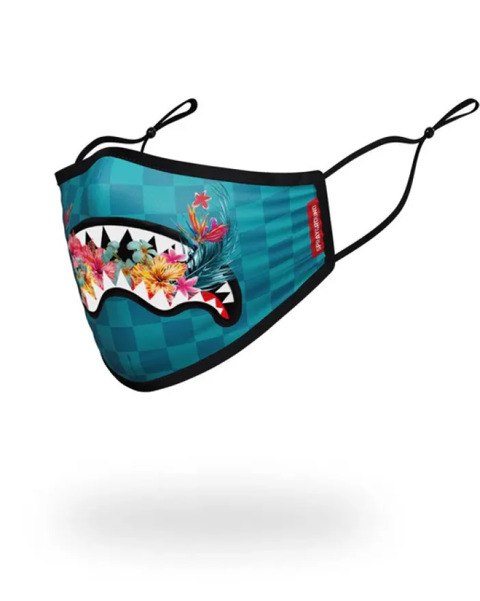 ADULT BLOSSOM SHARK FORM FITTING FACE MASK>SPRAYGROUND Clearance