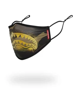 ADULT CAMO GOLD SHARK FORM FITTING FACE MASK>SPRAYGROUND Sale