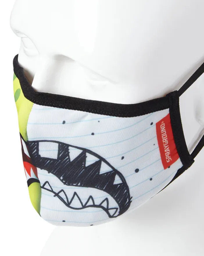 ADULT DOODLEBOB SPLIT SHARK FORM FITTING FACE-COVERING>SPRAYGROUND Clearance
