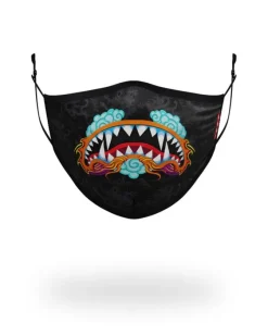 ADULT DRAGON SHARK FORM FITTING FACE MASK>SPRAYGROUND