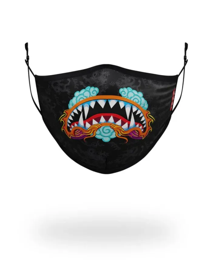 ADULT DRAGON SHARK FORM FITTING FACE MASK>SPRAYGROUND