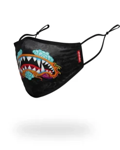 ADULT DRAGON SHARK FORM FITTING FACE MASK>SPRAYGROUND