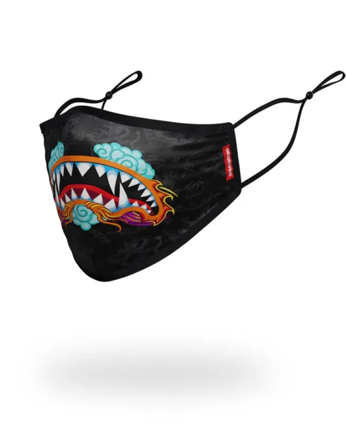 ADULT DRAGON SHARK FORM FITTING FACE MASK>SPRAYGROUND
