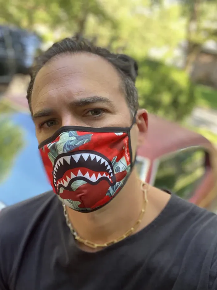 ADULT MONEY CAMO (RED) FORM-FITTING FACE MASK>SPRAYGROUND Outlet