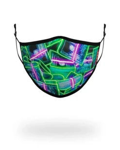 ADULT NEON MONEY FORM FITTING FACE MASK>SPRAYGROUND Discount