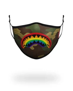 ADULT RAINBOW SHARK FORM FITTING FACE MASK>SPRAYGROUND Online