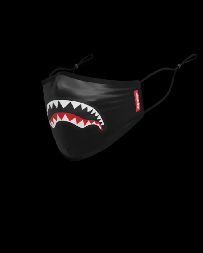 ADULT SHARK LOGO (BLACK) FORM-FITTING FACE MASK>SPRAYGROUND Best