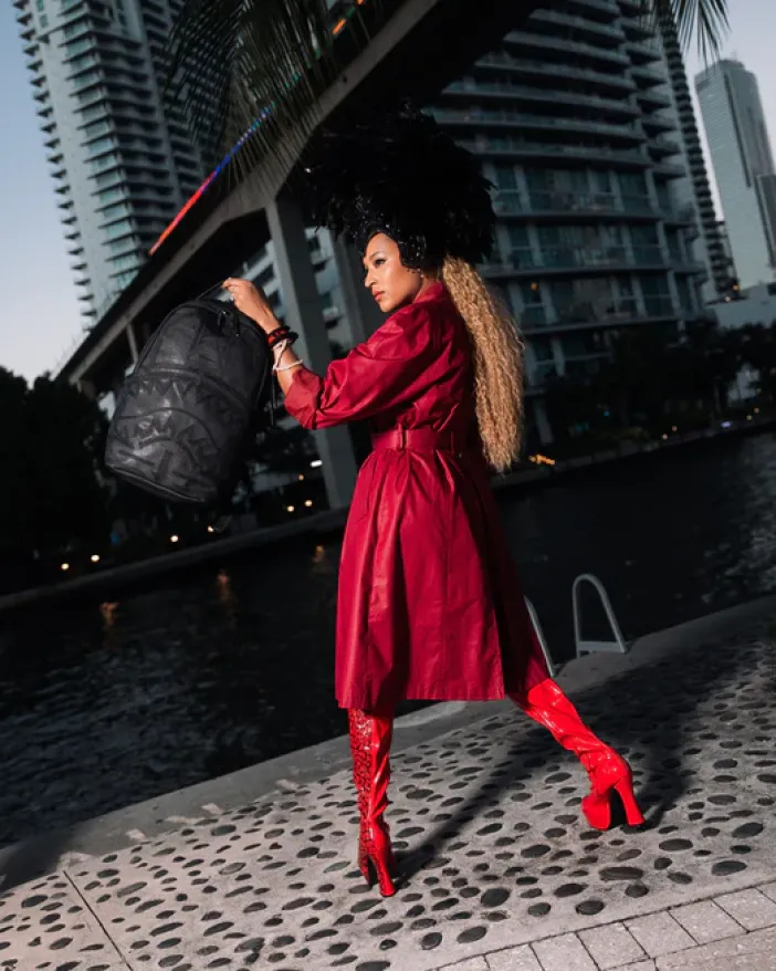 AFRICAN INTELLIGENCE 9 APEX GENIUS BACKPACK - SANDFLOWER COLLAB>SPRAYGROUND New