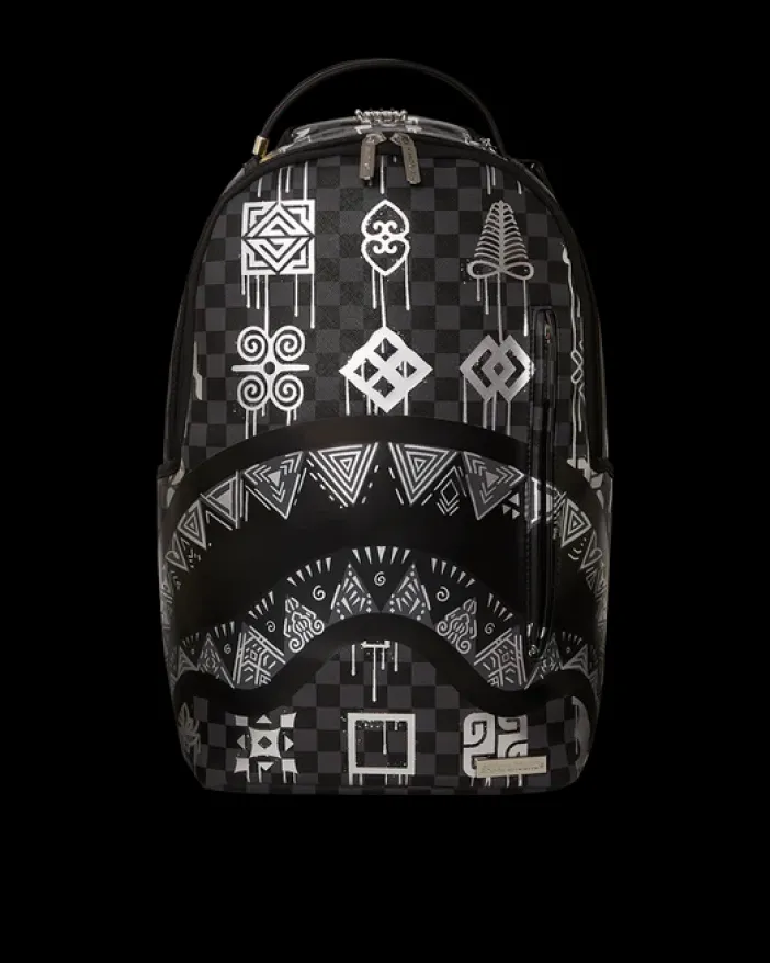 AFRICAN INTELLIGENCE 9 POWER GLYPHICS BACKPACK - SANDFLOWER COLLAB>SPRAYGROUND Sale