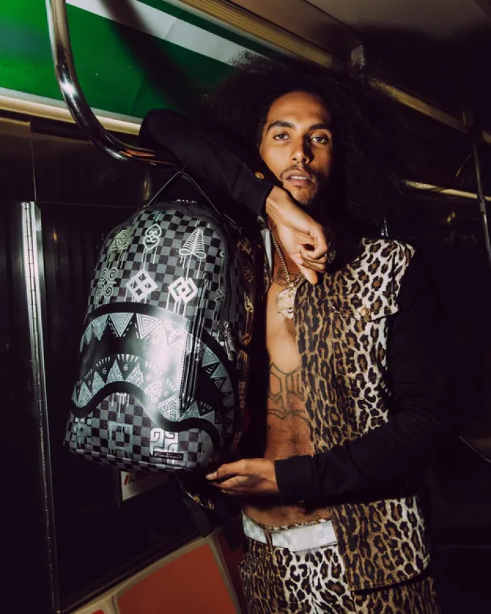 AFRICAN INTELLIGENCE 9 POWER GLYPHICS BACKPACK - SANDFLOWER COLLAB>SPRAYGROUND Sale