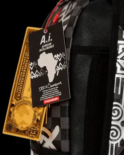 AFRICAN INTELLIGENCE 9 POWER GLYPHICS BACKPACK - SANDFLOWER COLLAB><noscript><img width=