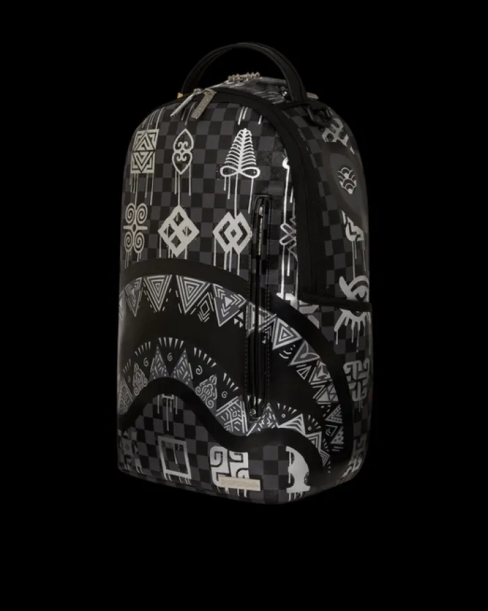 AFRICAN INTELLIGENCE 9 POWER GLYPHICS BACKPACK - SANDFLOWER COLLAB>SPRAYGROUND Sale