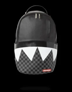 BLACK HALF CHECK SHARKS IN PARIS BACKPACK (ONE OF ONE)>SPRAYGROUND