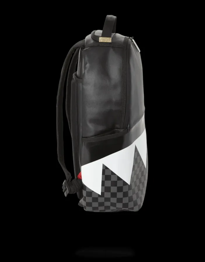 BLACK HALF CHECK SHARKS IN PARIS BACKPACK (ONE OF ONE)>SPRAYGROUND
