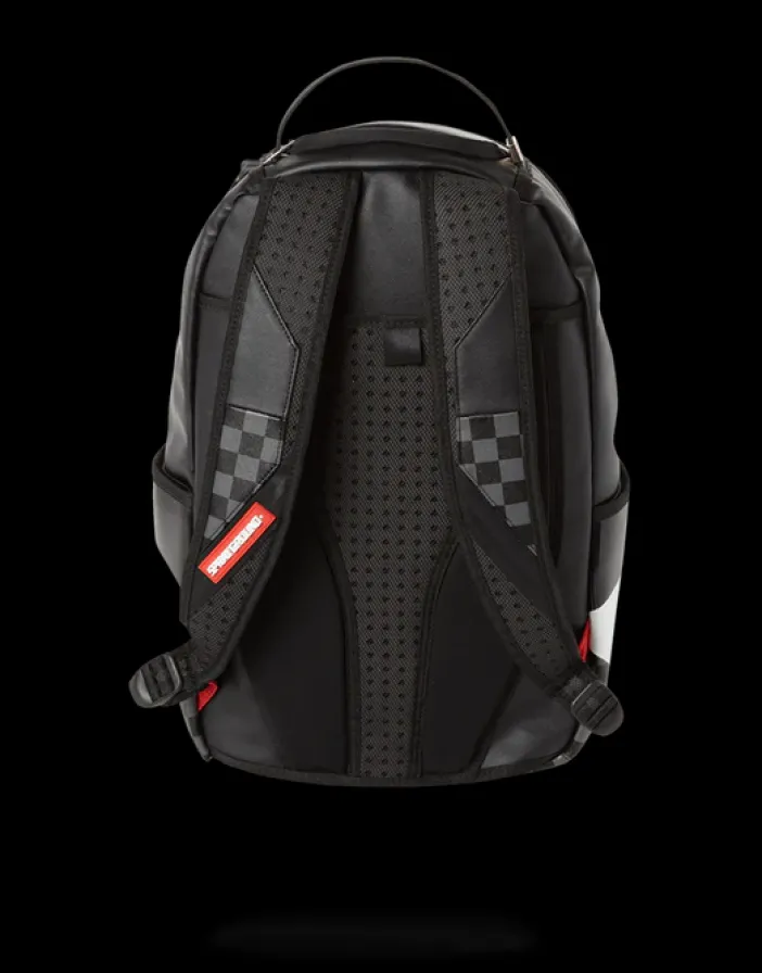 BLACK HALF CHECK SHARKS IN PARIS BACKPACK (ONE OF ONE)>SPRAYGROUND