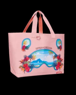 BORA BORA SHARK ISLAND VILLA BEACH TOTE><noscript><img width=