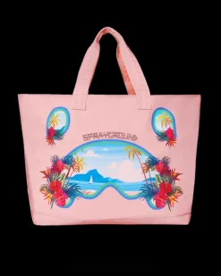 BORA BORA SHARK ISLAND VILLA BEACH TOTE><noscript><img width=