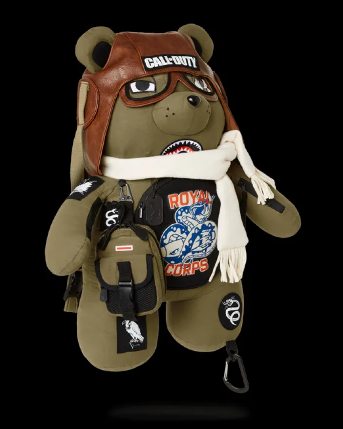 CALL OF DUTY AVIATOR FEARLESS MONEYBEAR TEDDYBEAR BACKPACK>SPRAYGROUND Sale