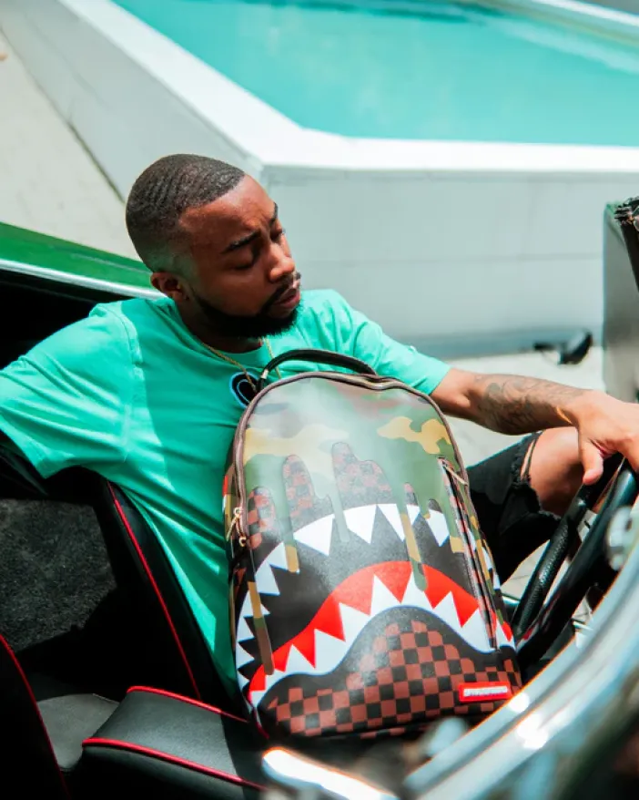 CAMO DRIP SHARKS IN PARIS BACKPACK (DLXV)>SPRAYGROUND Sale