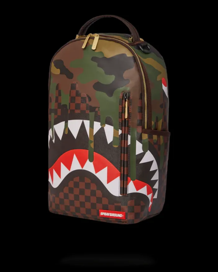 CAMO DRIP SHARKS IN PARIS BACKPACK (DLXV)>SPRAYGROUND Sale