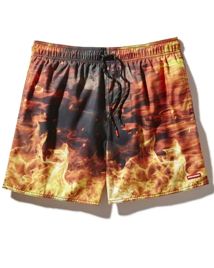 CAMO FIRE SHOTO SWIM TRUNKS>SPRAYGROUND