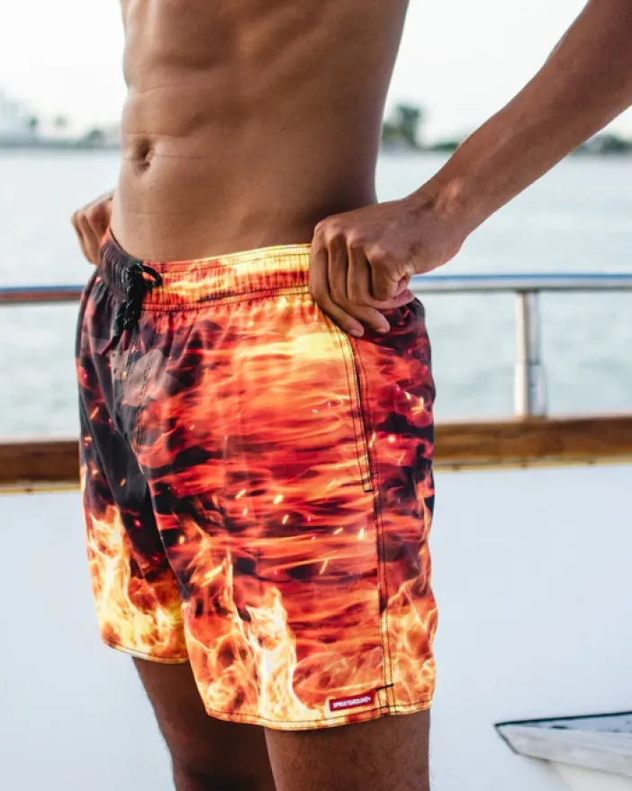 CAMO FIRE SHOTO SWIM TRUNKS>SPRAYGROUND