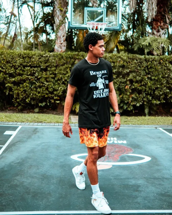 CAMO FIRE SHOTO SWIM TRUNKS>SPRAYGROUND