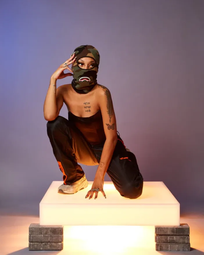 CAMO SHARK SKI MASK>SPRAYGROUND Hot