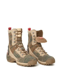 CAMO TERRAIN FUERZA COBRA PARATROOPER BOOTS - MADE IN COLOMBIA NUMBERED 1/280 PAIRS><noscript><img width=