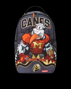 CANES MUSCLE UNIVERSITY OF MIAMI BACKPACK (WITH WARREN SAPP)>SPRAYGROUND