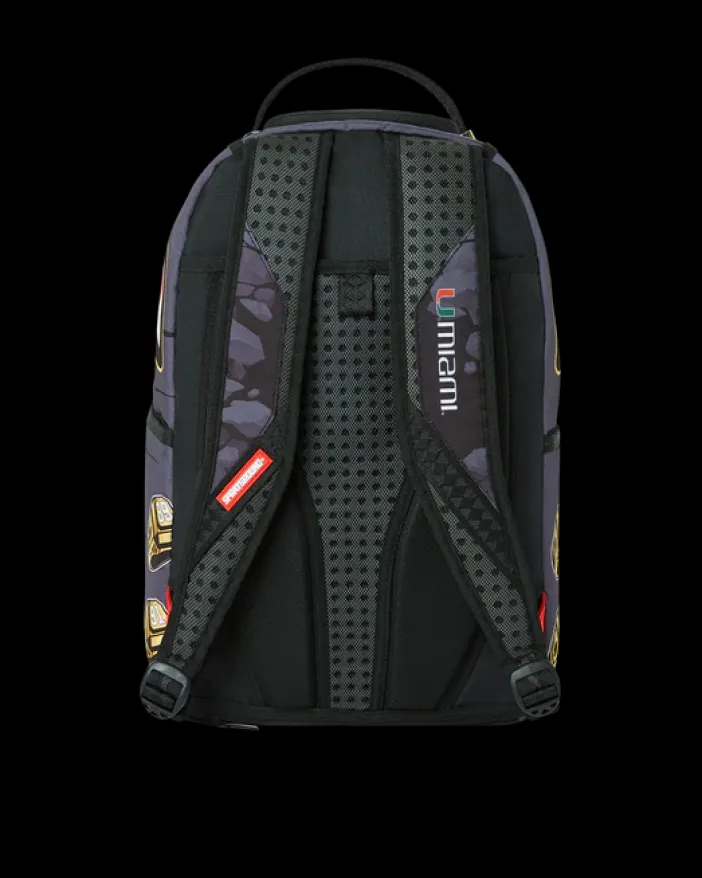 CANES MUSCLE UNIVERSITY OF MIAMI BACKPACK (WITH WARREN SAPP)>SPRAYGROUND