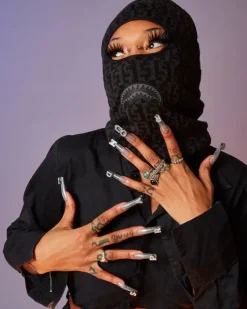 CASHIN CHECKS SKI MASK (GRAY)><noscript><img width=