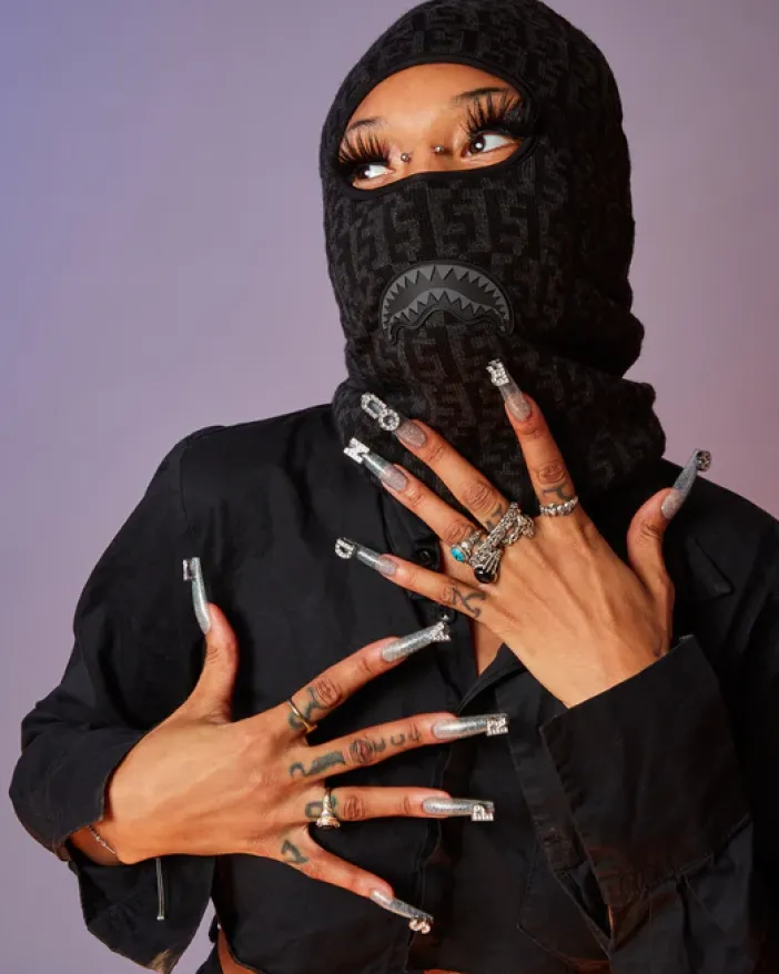 CASHIN CHECKS SKI MASK (GRAY)>SPRAYGROUND Best
