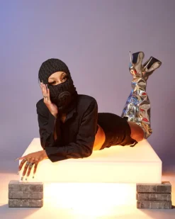CASHIN CHECKS SKI MASK (GRAY)><noscript><img width=