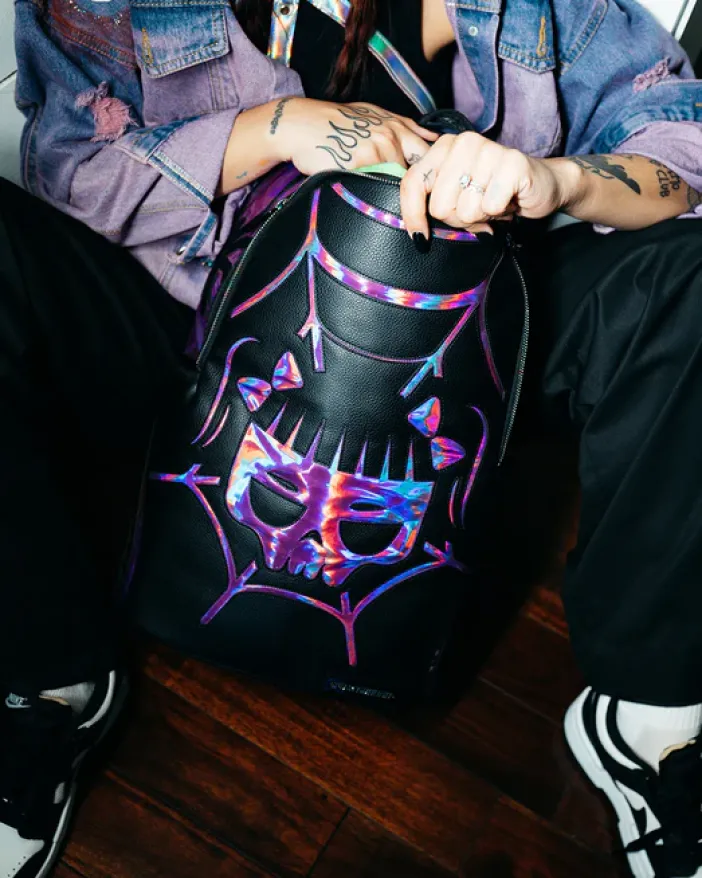 CAZZU IRIDESCENT CUT u0026 SEW SPIDER SKULL SHARK BACKPACK (DLXV)>SPRAYGROUND Best