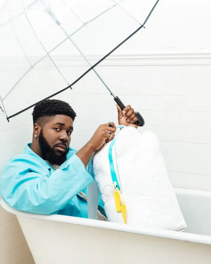 CLOUDY WITH A CHANCE OF SHARK BACKPACK (DLXV)>SPRAYGROUND New