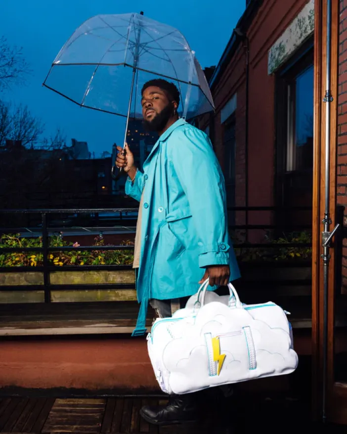 CLOUDY WITH A CHANCE OF SHARK DUFFLE>SPRAYGROUND Online
