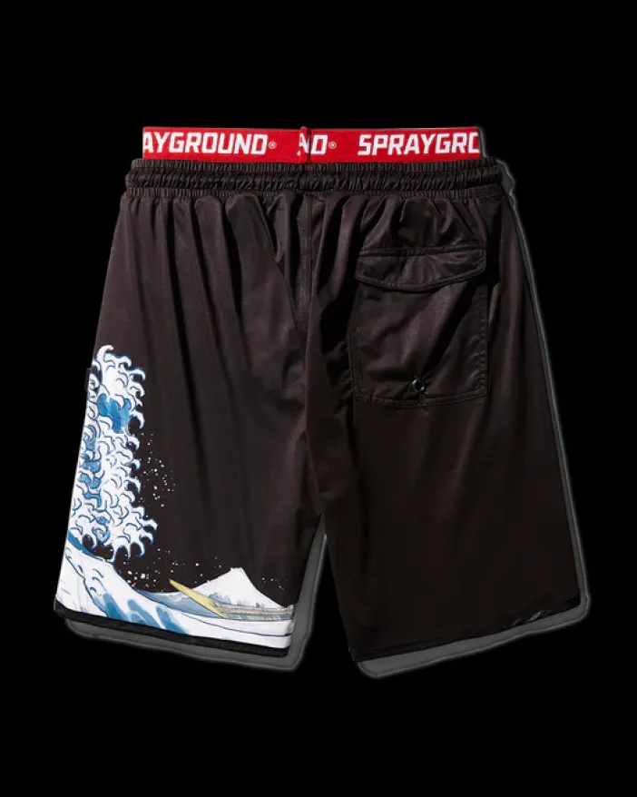 DRAGON WAVE CORTO SWIM TRUNKS (BLACK)>SPRAYGROUND Sale