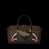 EXTERIOR GOLD ZIP POCKET SHARKS IN PARIS MINI DUFFLE>SPRAYGROUND New