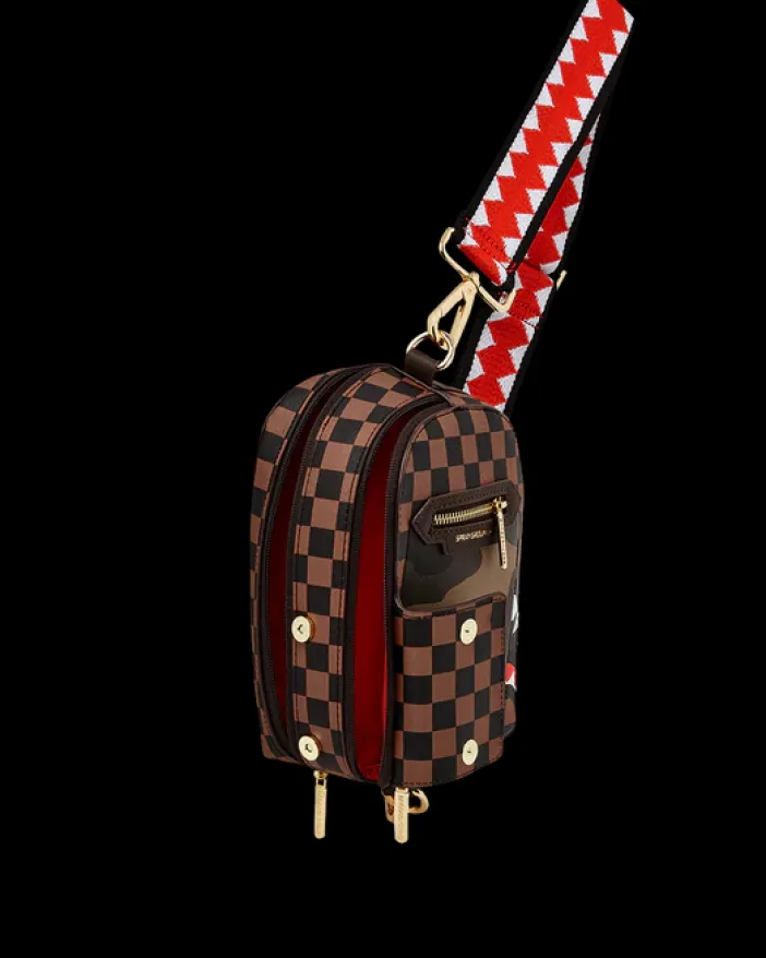 EXTERIOR GOLD ZIP POCKET SHARKS IN PARIS BACKPACK SLING>SPRAYGROUND Online
