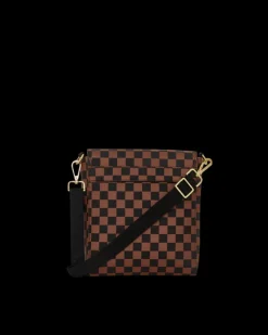 EXTERIOR GOLD ZIP POCKET SHARKS IN PARIS MESSENGER SLING BAG><noscript><img width=