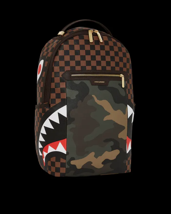 EXTERIOR GOLD ZIP POCKET SHARKS IN PARIS BACKPACK (DLXV)>SPRAYGROUND Outlet