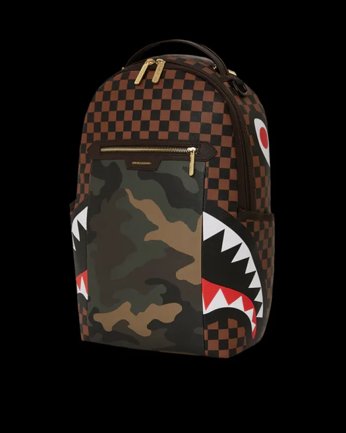 EXTERIOR GOLD ZIP POCKET SHARKS IN PARIS BACKPACK (DLXV)>SPRAYGROUND Outlet