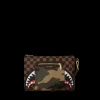 EXTERIOR GOLD ZIP POCKET SHARKS IN PARIS CROSSOVER CLUTCH>SPRAYGROUND Clearance