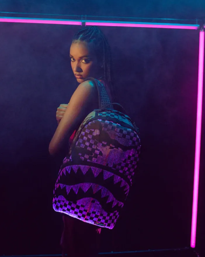 FIBER OPTICS 3AM THE PARTY NEVER STOPS BACKPACK>SPRAYGROUND New