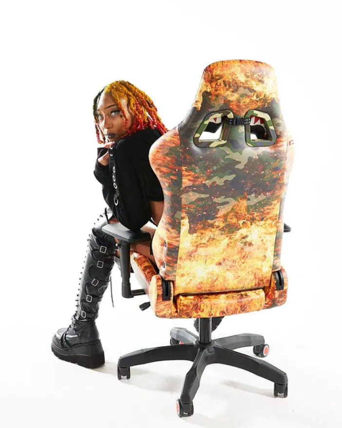 FIRE CAMO GAMING CHAIR - SUPER RARE>SPRAYGROUND Discount