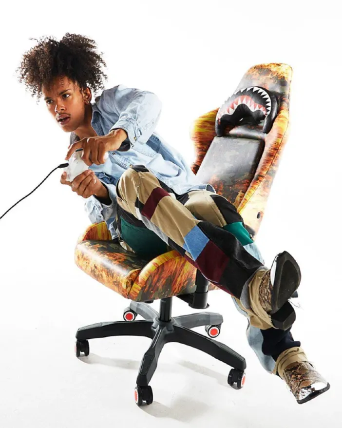 FIRE CAMO GAMING CHAIR - SUPER RARE>SPRAYGROUND Discount